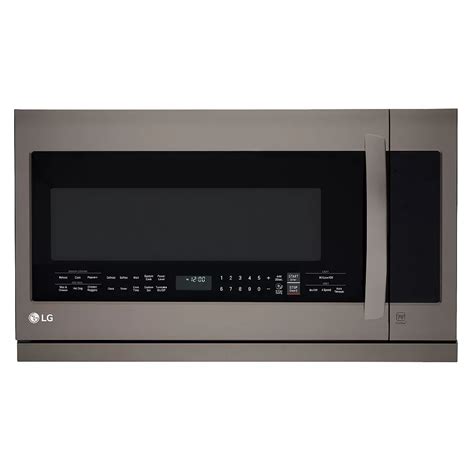 LG Electronics 2.2 cu. ft. Over the Range Microwave with Slide-Out ExtendaVent in Black St ...