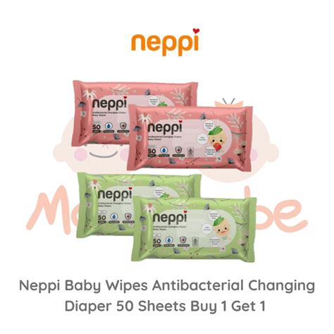 Jual Neppi Baby Wipes Antibacterial Changing Diaper Tissue Basah 50s