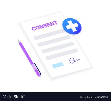 Consent Form Document Royalty Free Vector Image