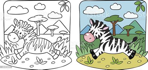 Detail Gambar Mewarnai Zebra Koleksi Nomer 37