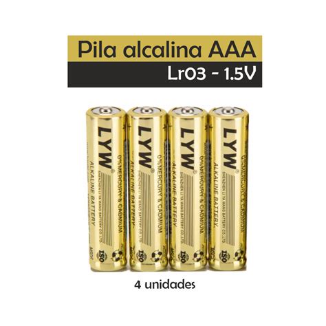 Pack Pila Alcalina AAA De Alta Calidad 4 Unidades Lr03 1 5v SIPO