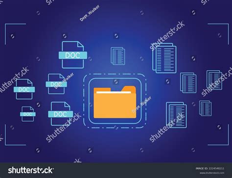 Concept Document Management System Folder Document Stock Vector ...