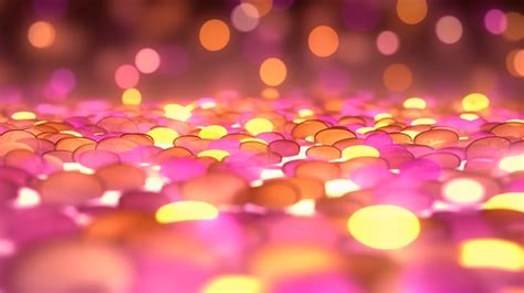 Soft Pink And Yellow Bokeh Lights Computer Generated Loopable Abstract