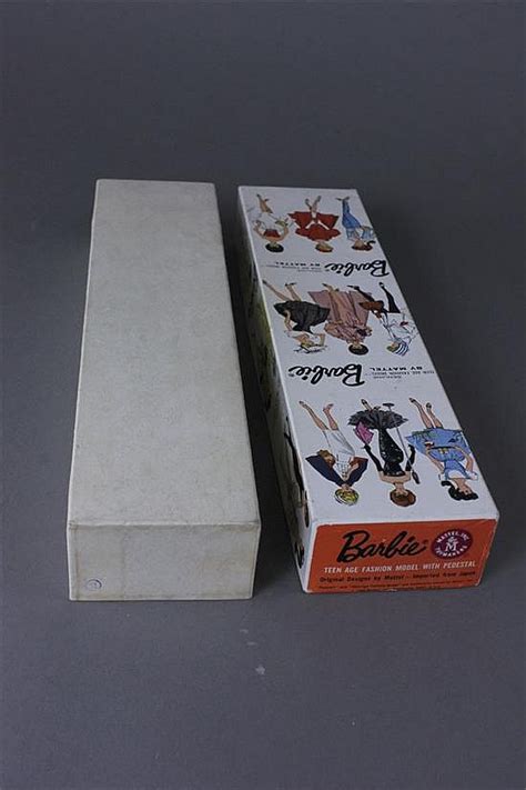 Lot Brunette Ponytail Barbie In Black And White Striped One Piece Swimsuit Doll Has