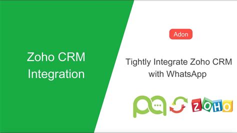 Whatsapp Api Integration With Zoho Crm Youtube