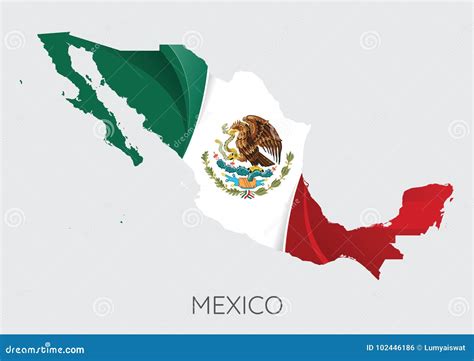 Map of Mexico stock vector. Illustration of background - 102446186