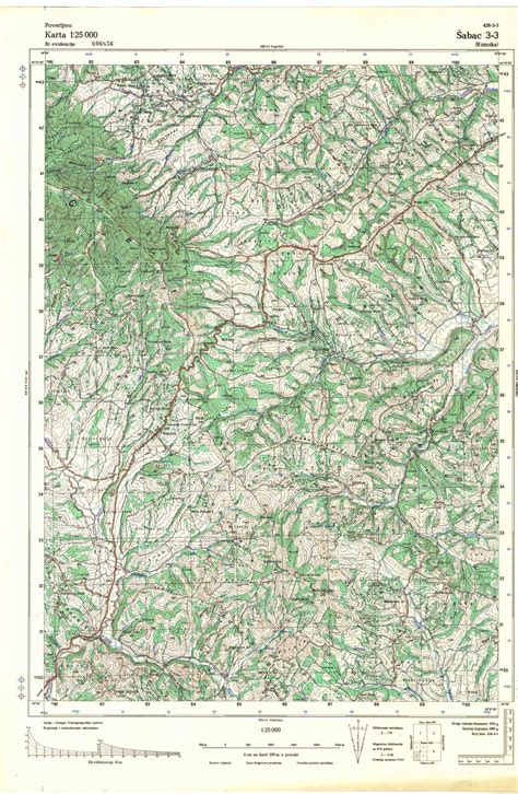 Topografske Karte Srbije Jna Šabac