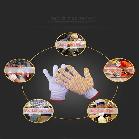 Metallurgy Non Slip Single Sided Pvc Spotted Gloves Labor Protection