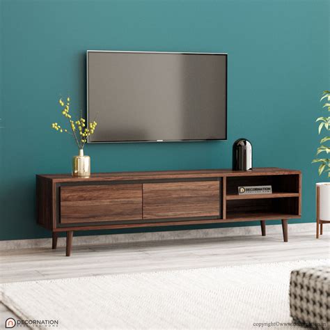 Akiwa Solid Wood Tv Table Decornation