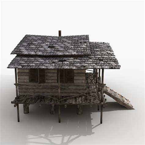 3d model wooden house