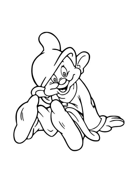 Sleepy Dwarf Coloring Pages