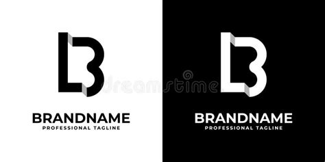 Logotipo De Letras Lb O Bl En Monograma Stock de ilustración