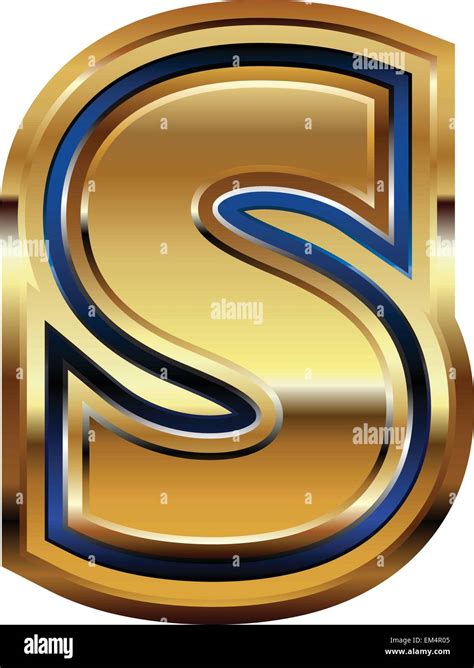 Ilustraci N De Fuente De Oro Letra S Imagen Vector De Stock Alamy