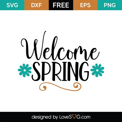 Spring Welcome Sign SVG