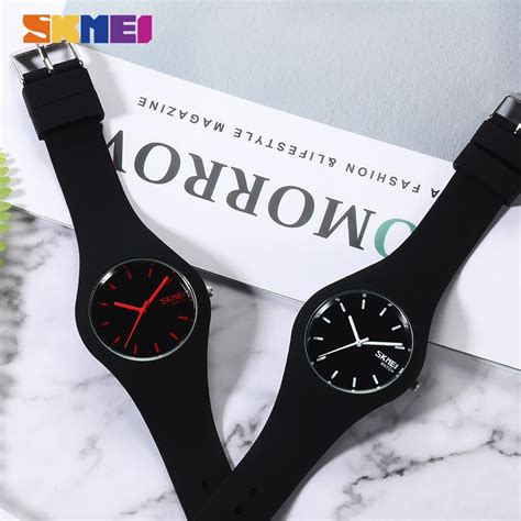 Skmei Women Fashion Casual Quartz Watch Men Watches Silicone