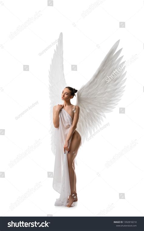 Nude Woman Beautiful Wings Shot Stock Photo 1392818210 Shutterstock