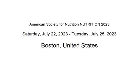 American Society For Nutrition Nutrition