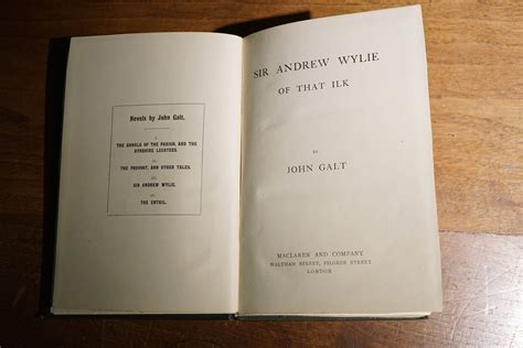 Sir Andrew Wylie Of That Ilk By John Galt C1910 Antique Etsy Uk