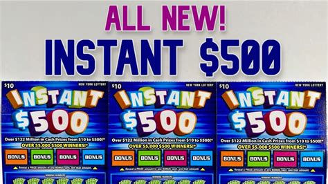 All New Instant 500 Scratch Off Ticket From The New York State Lottery Round 2 Youtube