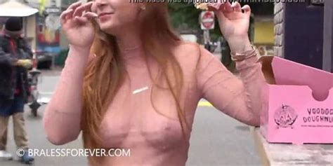 Public Flashing Her See Through Tits Tnaflix