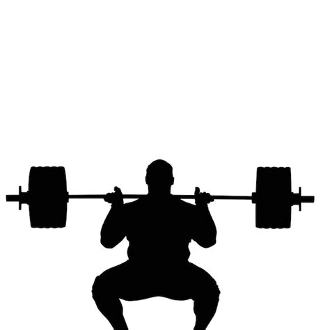 Premium Vector | Silhouettes of people with weight lifting