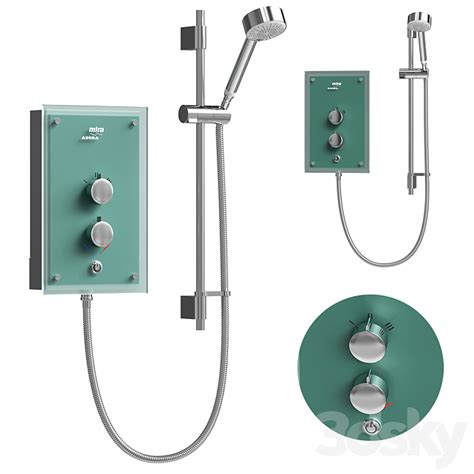 Mira Azora 98kw Electric Shower Frosted Glass Faucet 3d Model