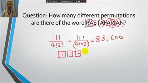 Permutations And Combinations Lesson Permutations With Repetition