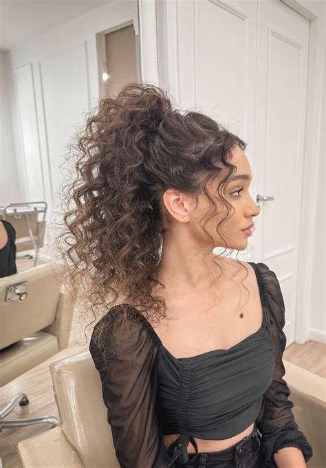 Ponytail Em Cabelo Cacheado Curly Bridal Hair Hairdos For Curly Hair