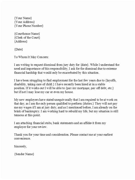 √ 20 Excuse From Jury Duty Letter From Employer ™ Dannybarrantes Template