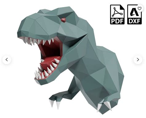 Diy Cute T Rex Paper Model Printable Template And Instructions Artofit