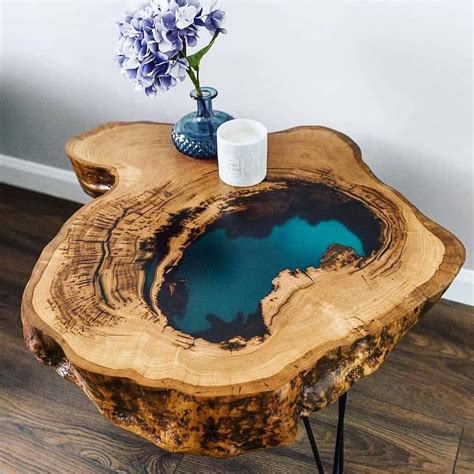 Diy wood table with epoxy