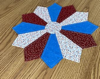 Red White And Blue Patriotic Table Topper Quilted Th Of July Table