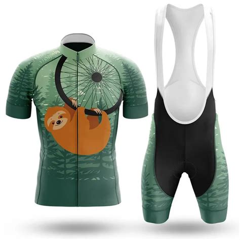 Sloth Cycling Jersey Set Men Cartoons Cycling Clothing Road Race