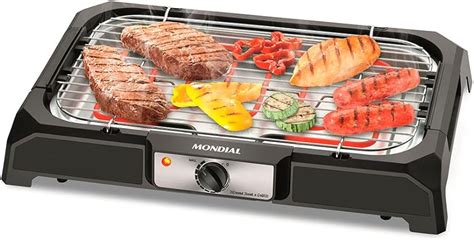 Churrasqueira Elétrica Mondial Grand Steak Grill 127V Preto 2000W