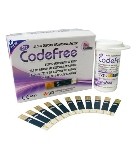 SD CodeFree Blood Glucose Test Strips 50 Strips 2X25 Pack Buy Online