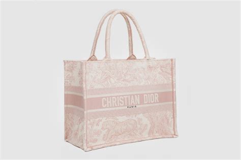 Dior Book Tote Pink Toile de Jouy Embroidery, Medium – Open Space