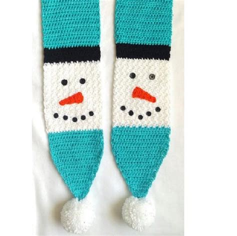 Mr Snowman Scarf Crochet Pattern Etsy Snowman Scarf Pattern Scarf