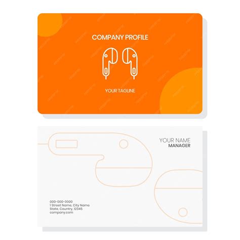 Premium Vector Modern Business Card Design Template With Supporting