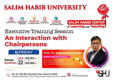 Salim Habib Universitys Center Of Learning And Teaching Clt Brings
