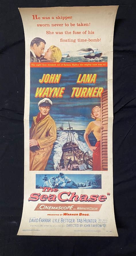 The Sea Chase Original Insert Movie Poster 1955 John Wayne: (1955) Photograph | DTA Collectibles