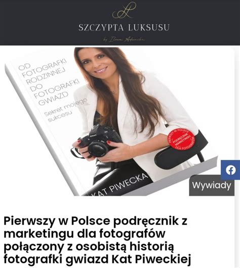 SZCZYPTA LUKSUSU wywiad ze mną na temat mojej książki Od fotografki