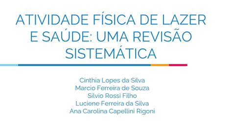 Solution Atividade F Sica De Lazer E Sa De Uma Revis O Sistem Tica