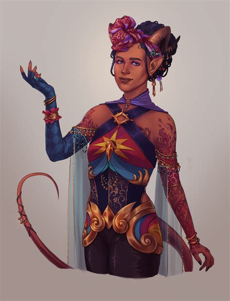 Meet Nathalie The Tiefling Bard And Bringer Of Red Art