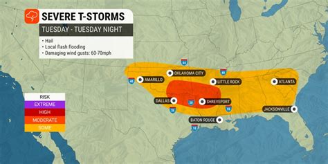 Southeast Primary Impact Zone for Wednesday's Storm Activity - Breaking ...