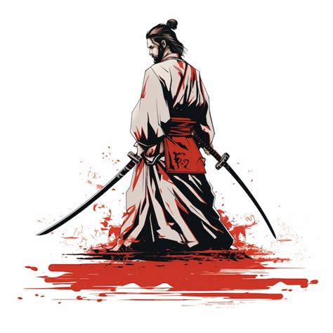 Guerrero Samurai Jap N Ilustraci N Vectorial Cultura Katana Arte