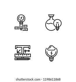 Science Sketch Icons Set Symbols Physics Stock Vector Royalty Free