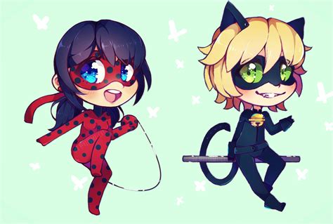 Miraculous Ladybug And Chat Noir ~ Chibi Doodle By Hitomi Chy On Deviantart