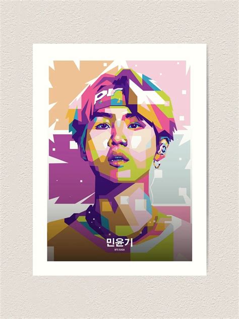 Bts Min Yoon Gi Art Print For Sale By Decary Redbubble