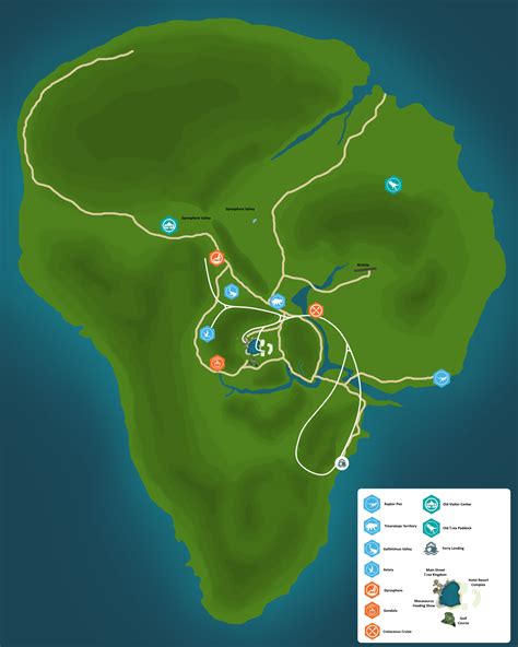 Jurassic World Island Map