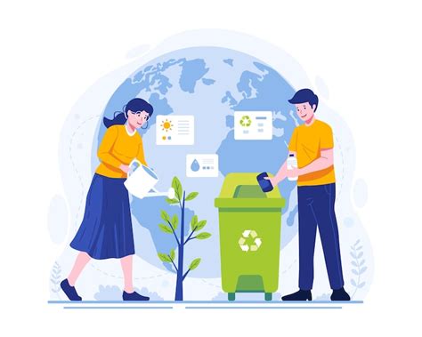 Premium Vector People Celebrate World Environment Day By Taking Care